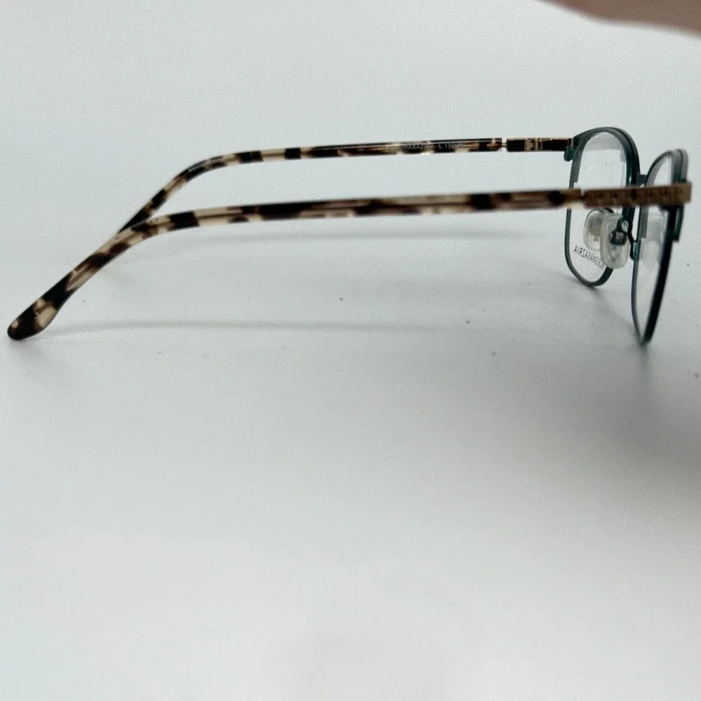 BCBGMAXAZRIA Annalise Green Metal Cat Eye Eyeglasses Frame Women L135mm‎ 21314